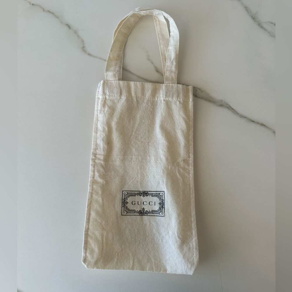 Gucci Beige Canvas Tote with Black Logo